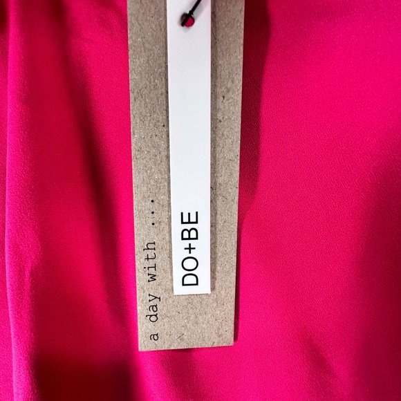 DO + BE Womens All My Life Jumpsuit Size M Pink Strapless Ruffle Wide Leg NEW - Picture 15 of 15